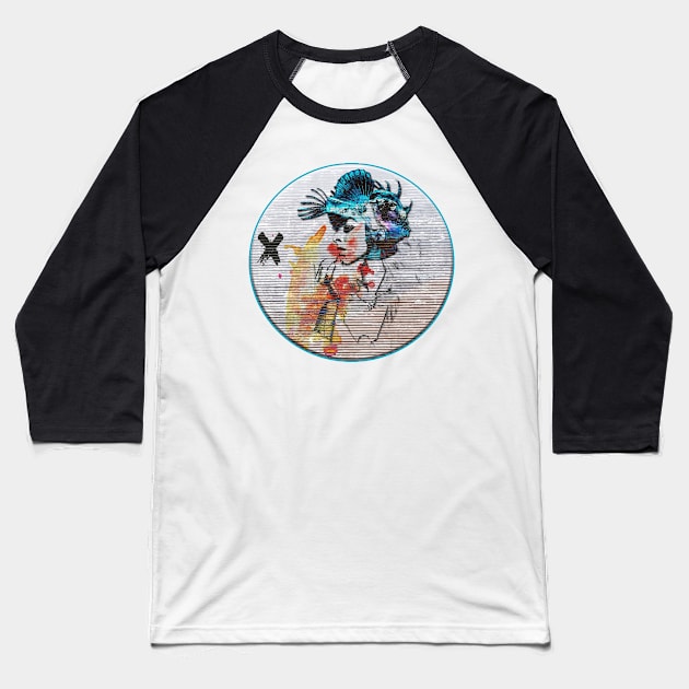 Aquatic Majesty Baseball T-Shirt by DevanGill